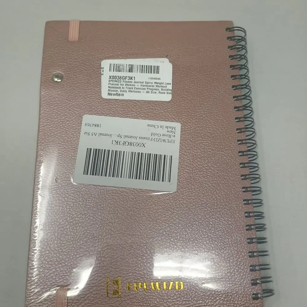 New Pink Fitness Planner Spiral Bound to Track Your Goals & Progress